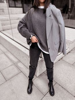 Sweter JASTIN WOOL Grey | One size