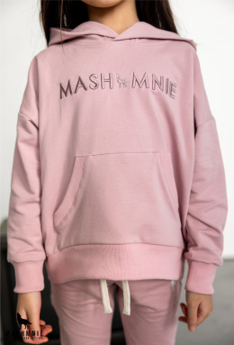 Bluza z haftowanym napisem mashmnie różowa