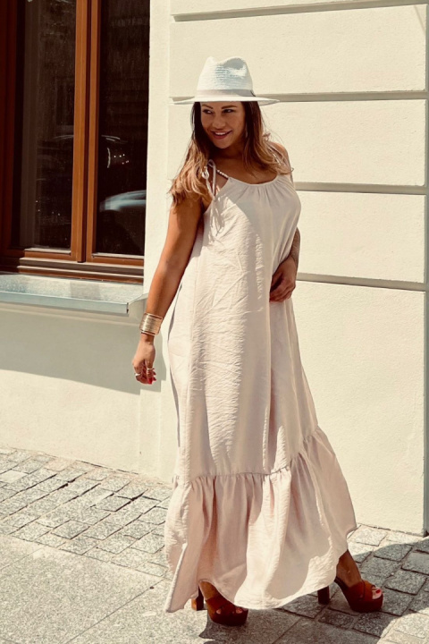 Sukienka LUISE beige maxi