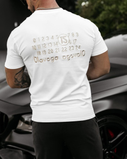 T-shirt męski slim fit VEGOSH OLAVOGA ecru