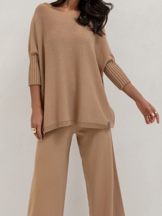 Spodnie eva cocomore karmelowe