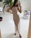 SUKIENKA ALAIA-BEIGE LACE