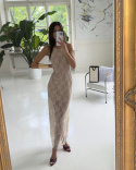 SUKIENKA ALAIA-BEIGE LACE