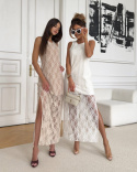 SUKIENKA ALAIA-BEIGE LACE