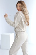 BLUZA DAMSKA BG ZIPPY | JASNY BEŻ