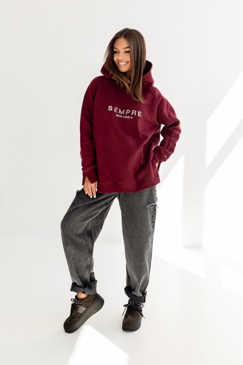 BLUZA Sempre RUBY BORDOWA BLUZA Sempre RUBY BORDOWA