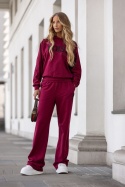 Bawełniany dres POISE LALOUS bordowy