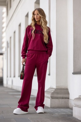 Bawełniany dres POISE LALOUS bordowy