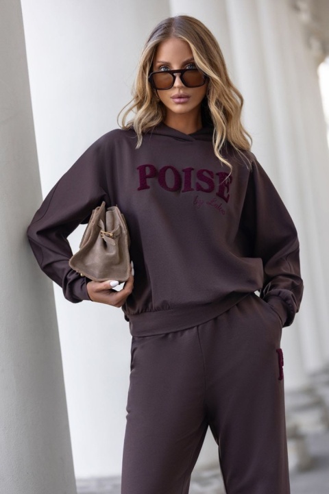 Bawełniany dres POISE LALOUS czekoladowy Bawełniany dres POISE LALOUS czekoladowy