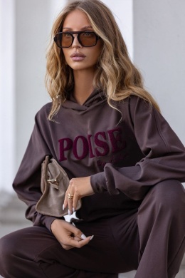 Bawełniany dres POISE LALOUS czekoladowy