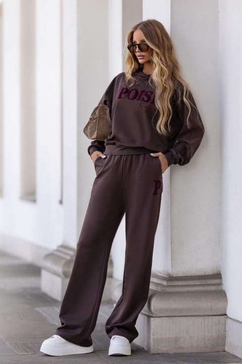 Bawełniany dres POISE LALOUS czekoladowy Bawełniany dres POISE LALOUS czekoladowy
