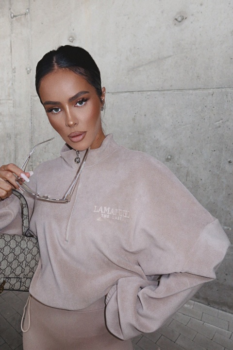 Bluza WARM UP taupe LA MANUEL Bluza WARM UP taupe LA MANUEL