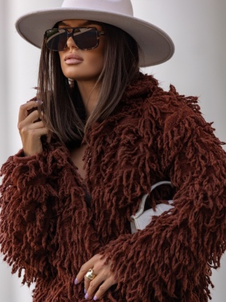 Kardigan Yeti BRĄZOWY cocomore