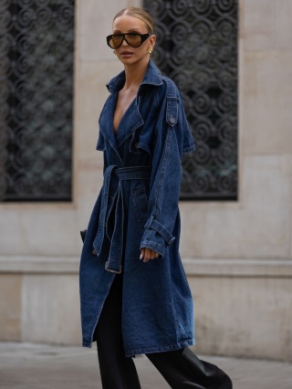 Płaszcz JAMES Jeans Niebieski COCOMORE