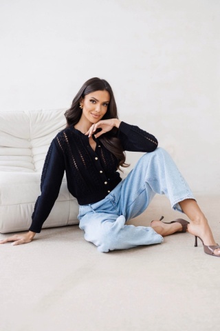 SWETER SUZANNE CZARNY Sempre