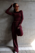 Spodnie SLOUCHIE bordo LA MANUEL