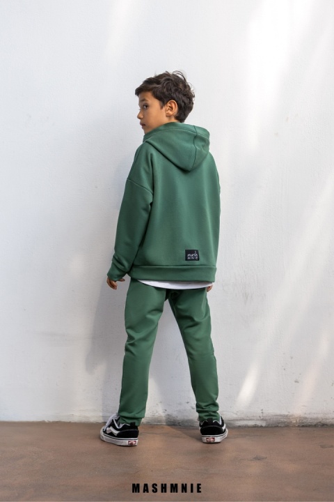 Spodnie dresowe dla chłopca Zielone AW25 Mash Mnie