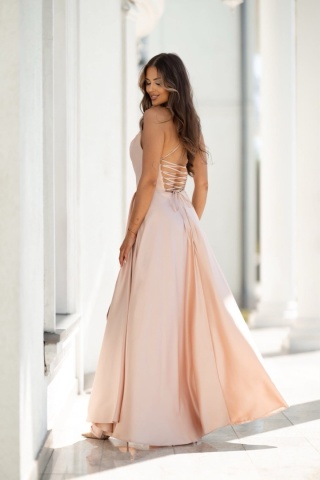 Sukienka Belly maxi pudrowy róż/beż