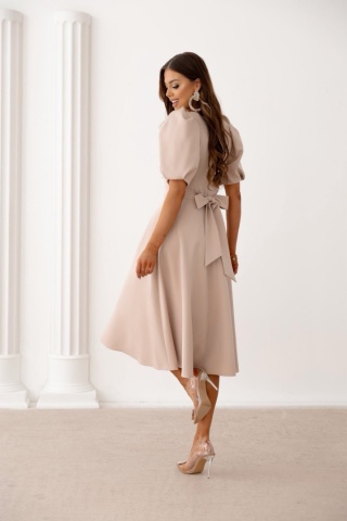 Sukienka Simone midi beżowa Lacoria