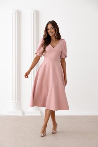 Sukienka Simone midi puder róż Lacoria