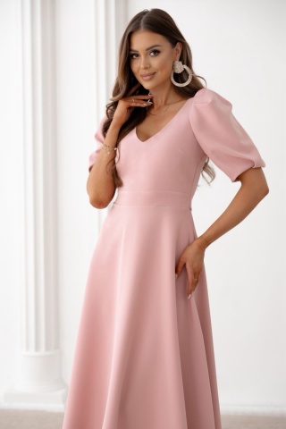 Sukienka Simone midi puder róż Lacoria