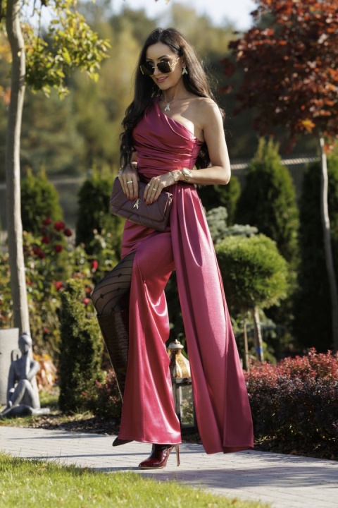 Sukienka maxi LOREN satin / Bordowy Sukienka maxi LOREN satin / Bordowy