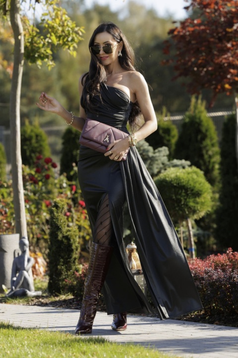 Sukienka maxi LOREN satin / Czarna Sukienka maxi LOREN satin / Czarna