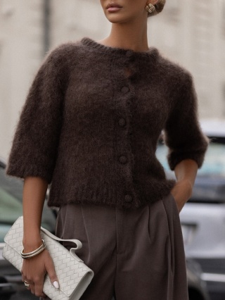 Sweter ARIEL Premium CZEKOLADOWY YARNO