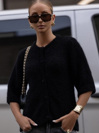 Sweter ARIEL Premium CZARNY YARNO