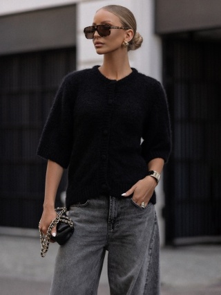 Sweter ARIEL Premium CZARNY YARNO