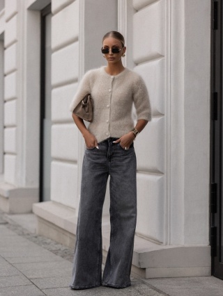 Sweter ARIEL Premium BEŻOWY YARNO