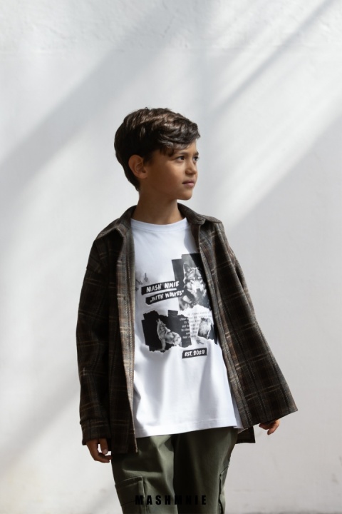 T-shirt Bawełniany biały AW25 MashMnie