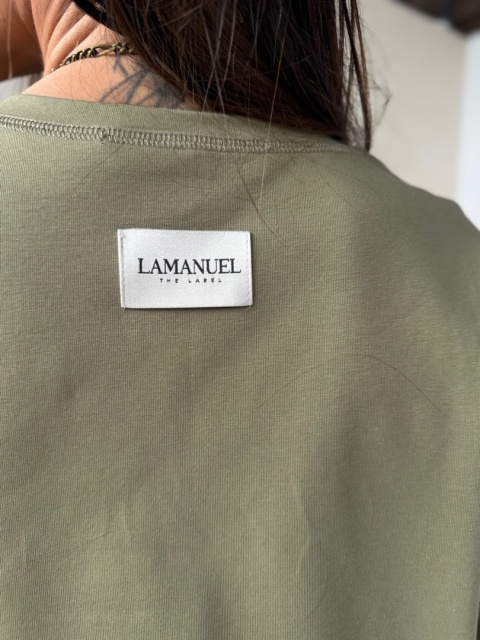 Tshirt UNISEX damski oliowka LAMANUEL Tshirt UNISEX damski oliowka LAMANUEL