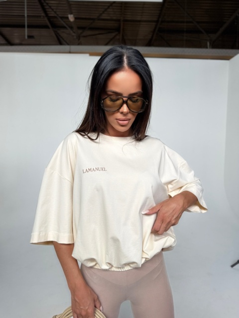 Tshirt UNISEX damski kokos LAMANUEL Tshirt UNISEX damski kokos LAMANUEL