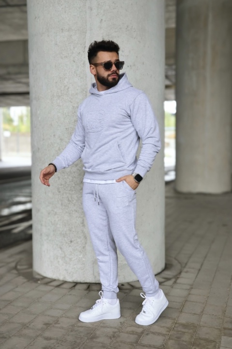 DRES MĘSKI BG MATCHY | SZARY MELANŻ DRES MĘSKI BG MATCHY | SZARY MELANŻ
