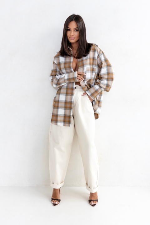 KOSZULA AURA CAMEL Z KREMEM Sempre with love