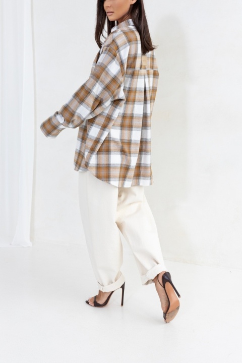 KOSZULA AURA CAMEL Z KREMEM Sempre with love