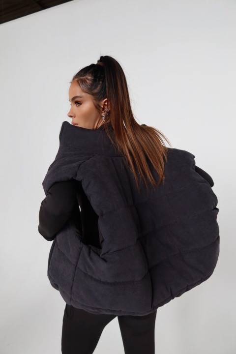 Kamizelka OUTSIDE czarny LA MANUEL