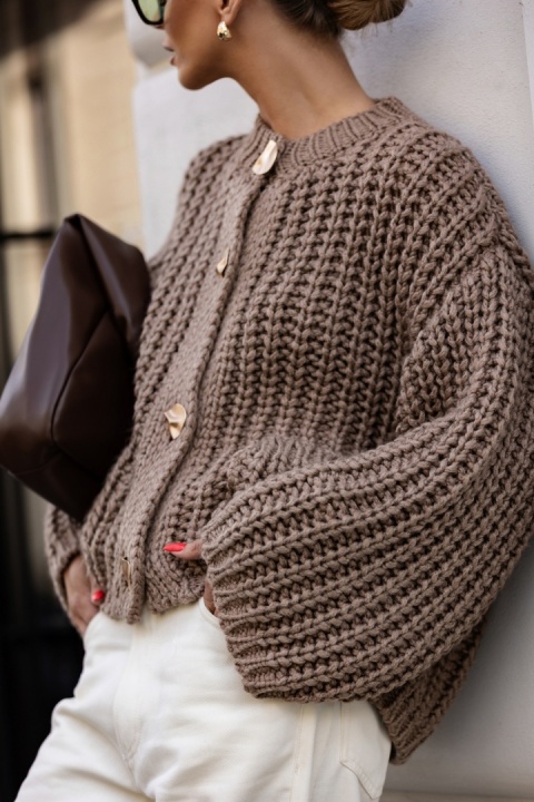 Kardigan KATI ciemny beż COCOMORE