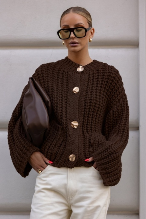 Kardigan KATI brązowy COCOMORE