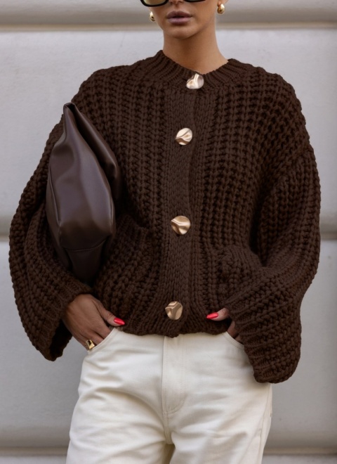 Kardigan KATI brązowy COCOMORE