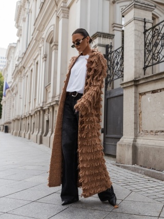 Kardigan OZI cocomore karmelowy