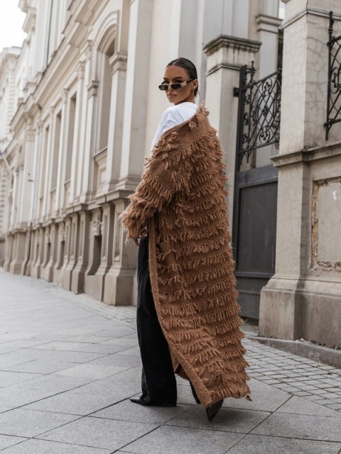 Kardigan OZI cocomore karmelowy