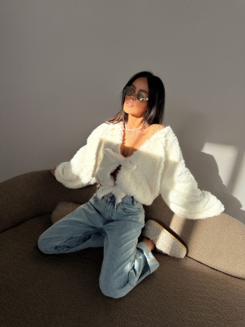 Kurtka PILLOW ecru limited lamanuel