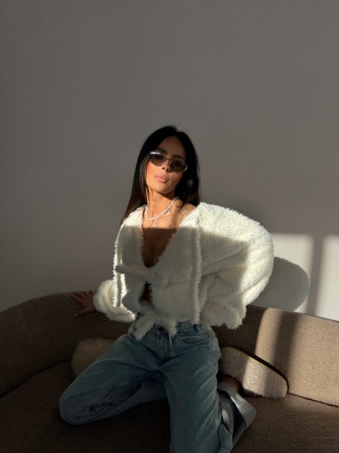 Kurtka PILLOW ecru limited lamanuel