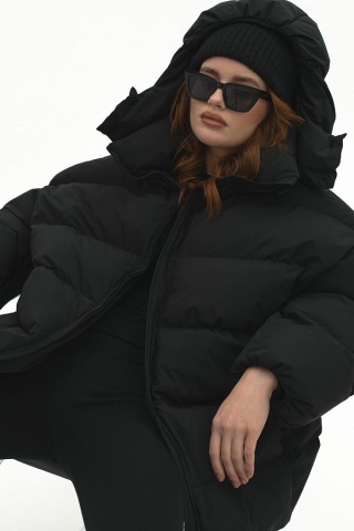 Kurtka puchowa oversize czarna MBOCHAROVA