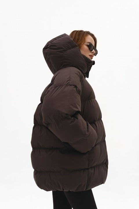 Kurtka puchowa oversize czekoladowa MBOCHAROVA