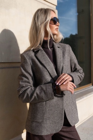 LEMONADA Marynarka w jodełkę