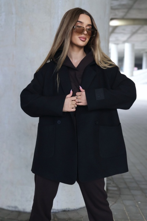 PŁASZCZ DAMSKI BG GRETA | CZARNY PŁASZCZ DAMSKI BG GRETA | CZARNY