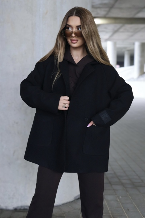 PŁASZCZ DAMSKI BG GRETA | CZARNY PŁASZCZ DAMSKI BG GRETA | CZARNY